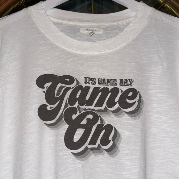 NEW! Maurices White Game On Game Day Vintage Graphic Oversized Crewneck T-Shirt - Picture 8 of 16
